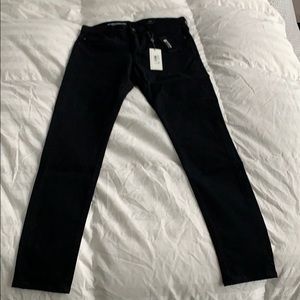 AG Farrah black skinny ankle jeans